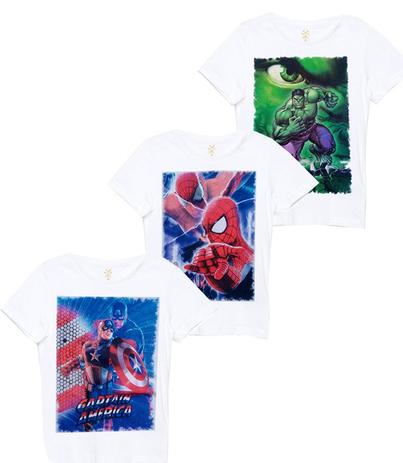 camisa super herois infantil