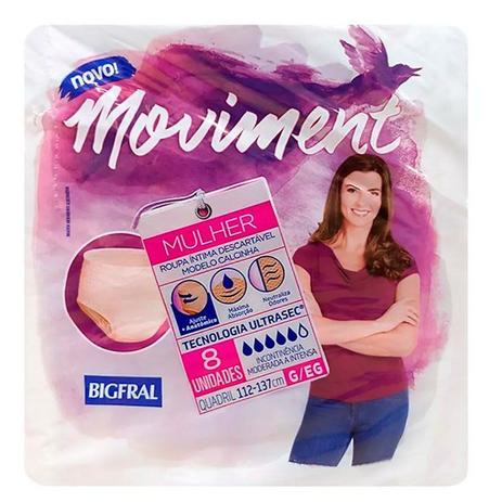Roupa Íntima Bigfral Moviment Feminina G/EG 8 Unidades Menor preço em Roupa Íntima Bigfral Moviment Feminina G/EG 8 Unidades
