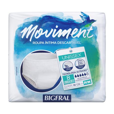 Roupa Íntima Descartável Bigfral Moviment P/M 8 Unidades é ruim? Roupa Íntima Descartável Bigfral Moviment P/M 8 Unidades é boa?