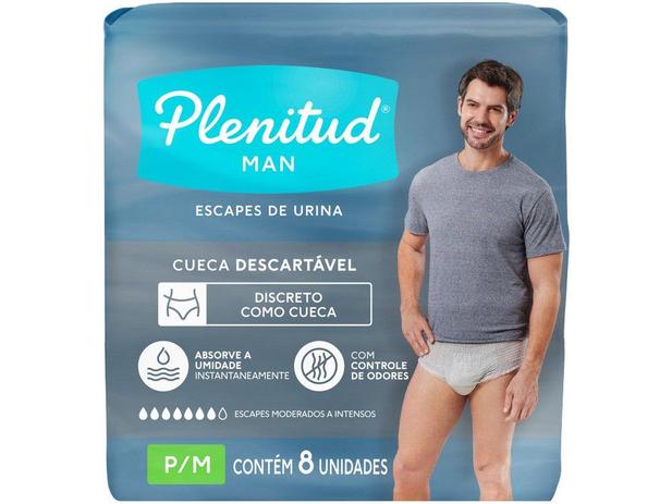 Roupa Íntima Descartável Plenitud P/M - Premium Man 8 Unidades é boa?