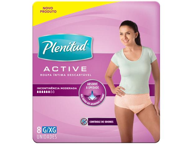 Roupa Íntima Descartável Tam. G/XG Plenitud - Active Mulher 8 Unidades Menor preço em Roupa Íntima Descartável Tam. G/XG Plenitud - Active Mulher 8 Unidades