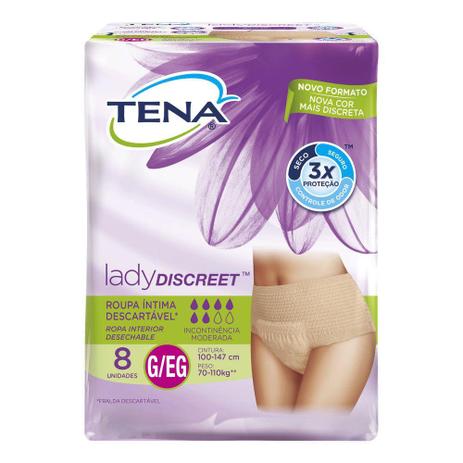 Roupa Íntima Tena Lady Discreet 8 Unidades Tam GEG Menor preço em Roupa Íntima Tena Lady Discreet 8 Unidades Tam GEG