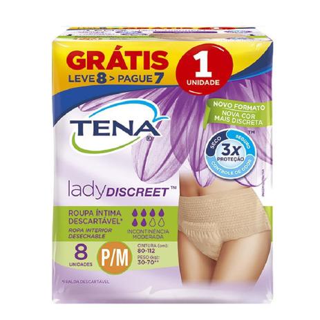 Roupa intima tena lady discreet p/m leve 8 pague 7 Menor preço em Roupa intima tena lady discreet p/m leve 8 pague 7