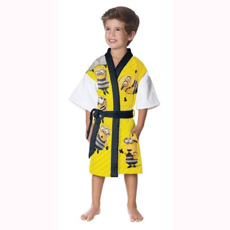 Roupão Aveludado Infantil Quimono Minions M Amarelo 1 Peça Lepper Menor preço em Roupão Aveludado Infantil Quimono Minions M Amarelo 1 Peça Lepper