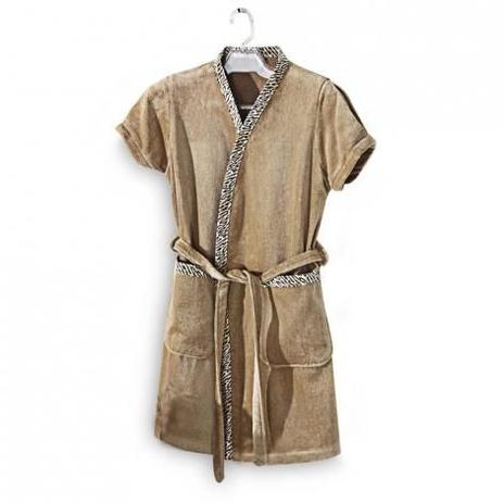 Roupão de Banho Adulto Feminino Velour Liberty Onça - Dohler Menor preço em Roupão de Banho Adulto Feminino Velour Liberty Onça - Dohler