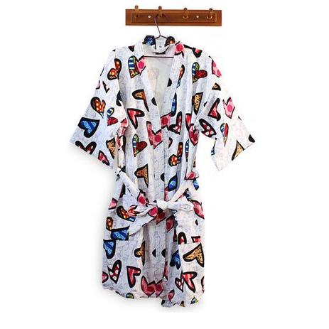 Roupão de Banho Adulto Grande Velour Luna Romero Britto Per 04 - Dohler é boa?