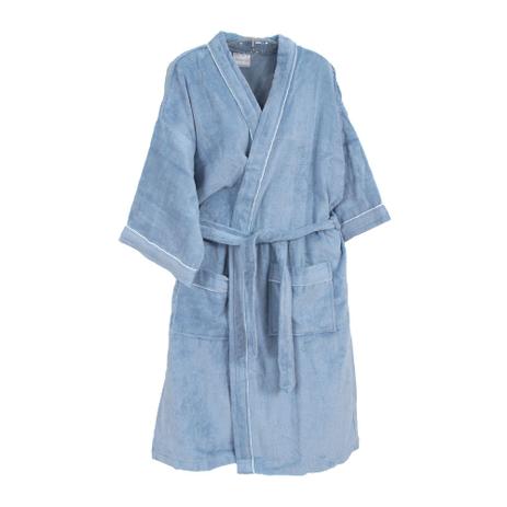 ROUPÃO DE BANHO VELUDO ADULTO 100 ALGODÃO AZUL  Tam. M - Allstate é boa?