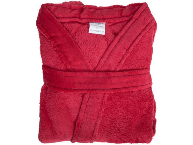 Roupão de Inverno Atlântica Kimono de Microfibra Dalia Vermelho