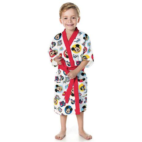 roupão felpudo infantil menino lepper estampa mickey-M Menor preço em roupão felpudo infantil menino lepper estampa mickey-M
