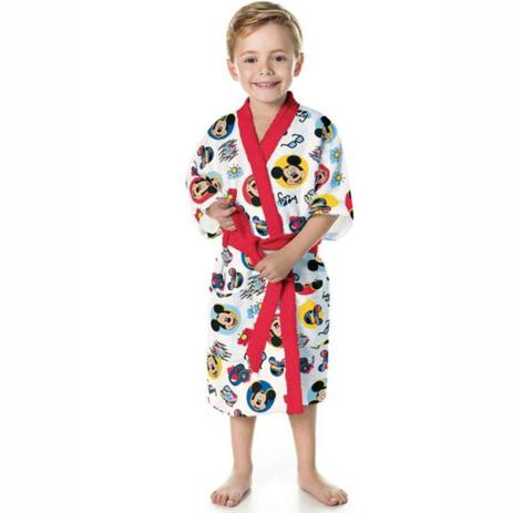 Roupão Felpudo Infantil Quimono Estampado Mickey P Com 1 peça - Lepper - Companhia fabril lepper Menor preço em Roupão Felpudo Infantil Quimono Estampado Mickey P Com 1 peça - Lepper - Companhia fabril lepper