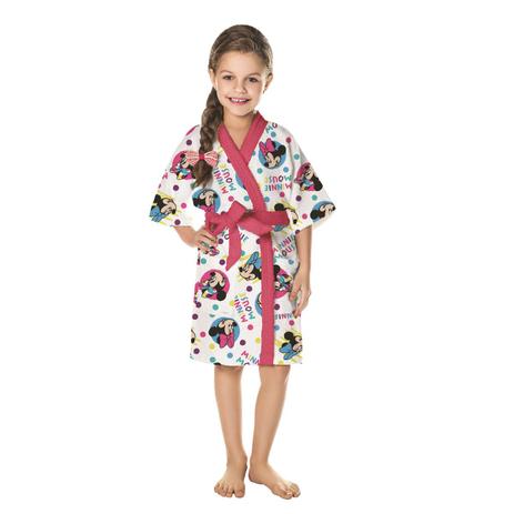 Roupão Felpudo Infantil Quimono Estampado Minnie G Com 1 peça - Lepper - Companhia fabril lepper Menor preço em Roupão Felpudo Infantil Quimono Estampado Minnie G Com 1 peça - Lepper - Companhia fabril lepper