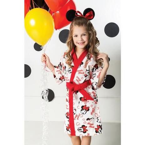 Roupão Infantil Felpudo Quimono Minnie Lepper Menor preço em Roupão Infantil Felpudo Quimono Minnie Lepper