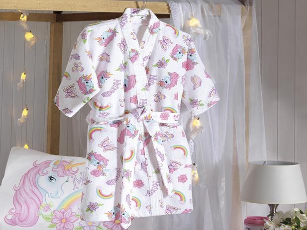 Roupão infantil G Unicórnio felpa com manga Dohler Menor preço em Roupão infantil G Unicórnio felpa com manga Dohler