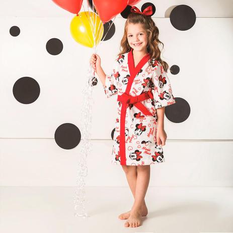 Roupão Infantil M Felpudo Minnie 1 peça Vermelha - Lepper Menor preço em Roupão Infantil M Felpudo Minnie 1 peça Vermelha - Lepper