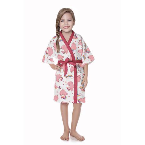Roupão Infantil P Fantasy Felpudo Quimono 1 peça Rosa Claro - Lepper Menor preço em Roupão Infantil P Fantasy Felpudo Quimono 1 peça Rosa Claro - Lepper
