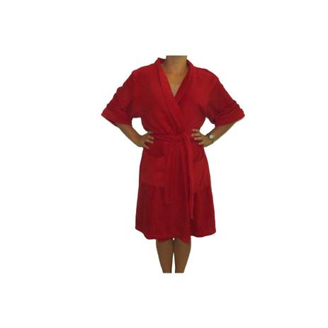 Menor preço em Roupão Microfibra Sofisticata Kimono Vermelho G Atlântica - Toalhas atlântica