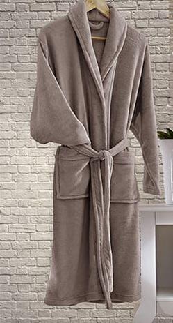Roupão Toalha Feminino - Masculino Microfibra Luxo - Taupe - corttex Menor preço em Roupão Toalha Feminino - Masculino Microfibra Luxo - Taupe - corttex
