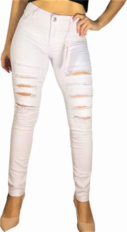 calça jeans branca cos alto