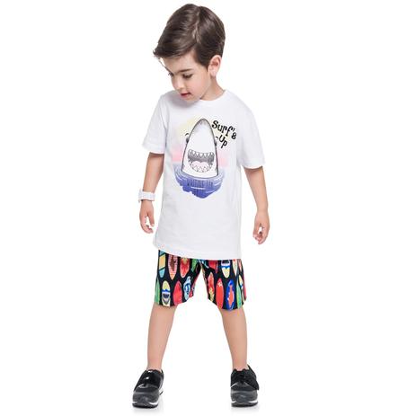 Roupas Infantil Menino Camisa E Bermuda Microsuede Sublimado - Boca grande Menor preço em Roupas Infantil Menino Camisa E Bermuda Microsuede Sublimado - Boca grande
