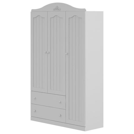 Roupeiro 3 Portas Jardim Branco Fosco - Divicar Móveis - Divicar moveis Menor preço em Roupeiro 3 Portas Jardim Branco Fosco - Divicar Móveis - Divicar moveis