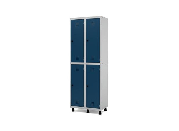 Roupeiro Armário de aço para Vestiário com 4 Portas e 02 Colunas - Pandin Menor preço em Roupeiro Armário de aço para Vestiário com 4 Portas e 02 Colunas - Pandin