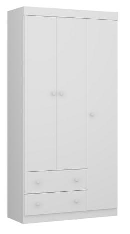 Roupeiro Bambole 3 Portas e 2 Gavetas Branco Premium - Multimoveis Menor preço em Roupeiro Bambole 3 Portas e 2 Gavetas Branco Premium - Multimoveis