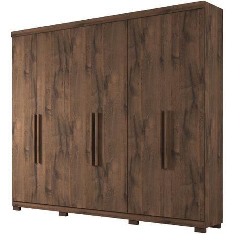 Roupeiro docelar dubai 6 portas com pes imbuia/prime Menor preço em Roupeiro docelar dubai 6 portas com pes imbuia/prime