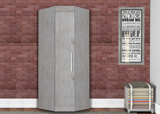 Roupeiro Georgia Solteiro 1 Porta de Canto Quarto Avela - Ja moveis Menor preço em Roupeiro Georgia Solteiro 1 Porta de Canto Quarto Avela - Ja moveis