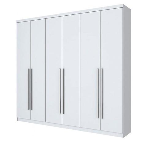 Roupeiro Jade 06 Portas - Branco - Móveis Henn Menor preço em Roupeiro Jade 06 Portas - Branco - Móveis Henn