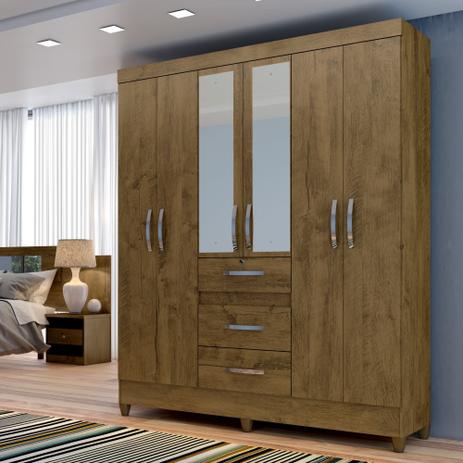 Roupeiro Para Quarto Casal Com 03 Gavetas, 06 Portas E Espelho Itatiba - Moval é boa?