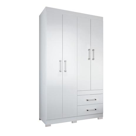 Roupeiro Santos Andirá Havana Star 4 Portas C/ Pés Branco/Fúcsia Menor preço em Roupeiro Santos Andirá Havana Star 4 Portas C/ Pés Branco/Fúcsia