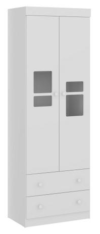 Roupeiro Travessura Plus 2 Portas e 2 Gavetas Branco Premium - Multimoveis Menor preço em Roupeiro Travessura Plus 2 Portas e 2 Gavetas Branco Premium - Multimoveis