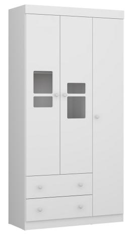 Roupeiro Travessura Plus 3 Portas e 2 Gavetas Branco Premium - Multimoveis Menor preço em Roupeiro Travessura Plus 3 Portas e 2 Gavetas Branco Premium - Multimoveis