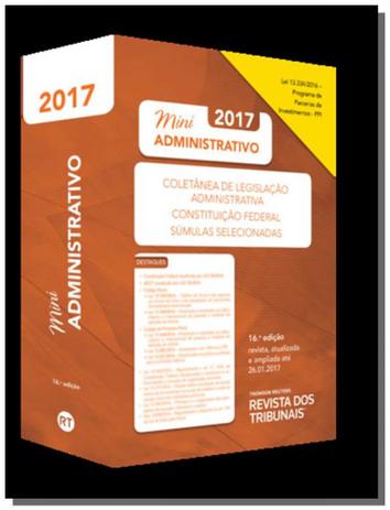 Rt mini codigo 2017: coletanea de legislacao admin - Revista dos tribunais Menor preço em Rt mini codigo 2017: coletanea de legislacao admin - Revista dos tribunais