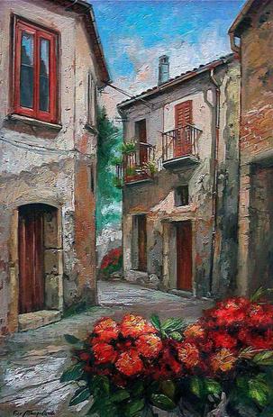 Rua Italiana - Francesco Mangialardi - Tela 60x91 Para Quadro - Santhatela é boa?