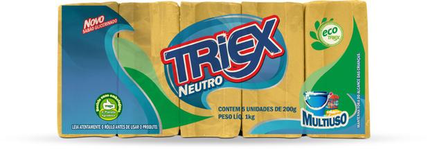Sabão em Barra Neutro Com 5 Unidades Limpeza Multiuso Triex Menor preço em Sabão em Barra Neutro Com 5 Unidades Limpeza Multiuso Triex