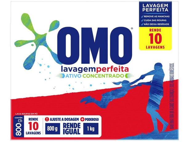 Sabão em Pó Omo Lavagem Perfeita - 800g Menor preço em Sabão em Pó Omo Lavagem Perfeita - 800g