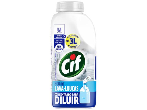 Sabão para Lava-Louças Cif Pro-Kitchen - Concentrado para Diluir Líquido 500ml Menor preço em Sabão para Lava-Louças Cif Pro-Kitchen - Concentrado para Diluir Líquido 500ml