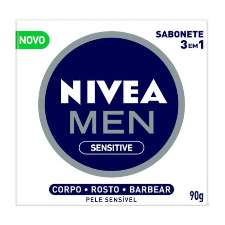 Sabonete 3 em 1 Nivea Men Sensitive 90g - Nivea for men Menor preço em Sabonete 3 em 1 Nivea Men Sensitive 90g - Nivea for men