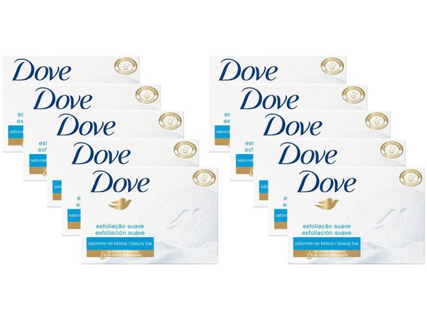 Sabonete Esfoliante Dove Esfoliação Suave - 90g 10 Unidades Menor preço em Sabonete Esfoliante Dove Esfoliação Suave - 90g 10 Unidades