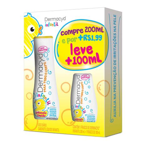 Sabonete Íntimo Dermacyd Infantil 200 + 100ml Menor preço em Sabonete Íntimo Dermacyd Infantil 200 + 100ml