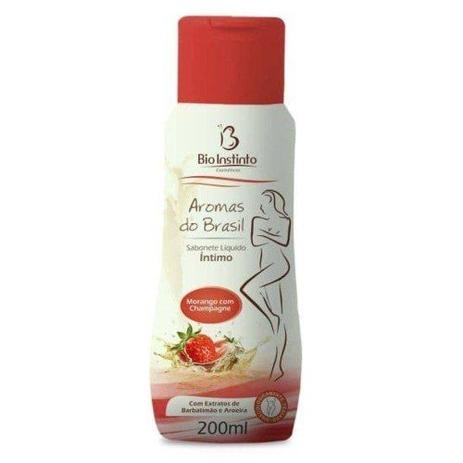 Sabonete Intimo Morango C/ Champagne 200 Ml - Bio instinto Menor preço em Sabonete Intimo Morango C/ Champagne 200 Ml - Bio instinto