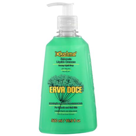 Sabonete liquido erva doce 500ml kelma Menor preço em Sabonete liquido erva doce 500ml kelma