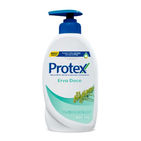 Sabonete Liquido Erva Doce Protex 400ml Menor preço em Sabonete Liquido Erva Doce Protex 400ml