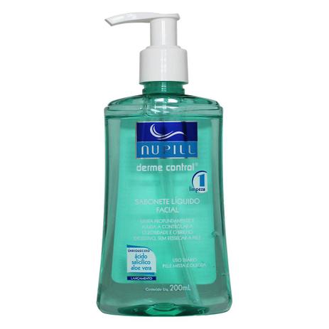 Sabonete Líquido Facial Derme Control 200 ml - Nupill Menor preço em Sabonete Líquido Facial Derme Control 200 ml - Nupill