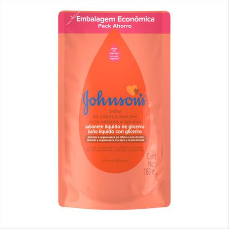 Sabonete Líquido Johnsons Baby da Cabeça aos Pés Refil 180ml Menor preço em Sabonete Líquido Johnsons Baby da Cabeça aos Pés Refil 180ml