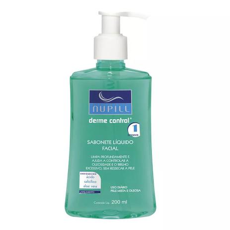 Sabonete Líquido Nupill Facial Derme Control - 200ml Menor preço em Sabonete Líquido Nupill Facial Derme Control - 200ml