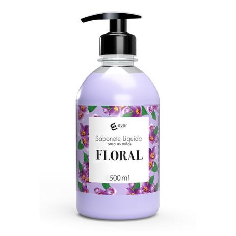 Sabonete Líquido para as Mãos Ever Care Floral 500ml Menor preço em Sabonete Líquido para as Mãos Ever Care Floral 500ml