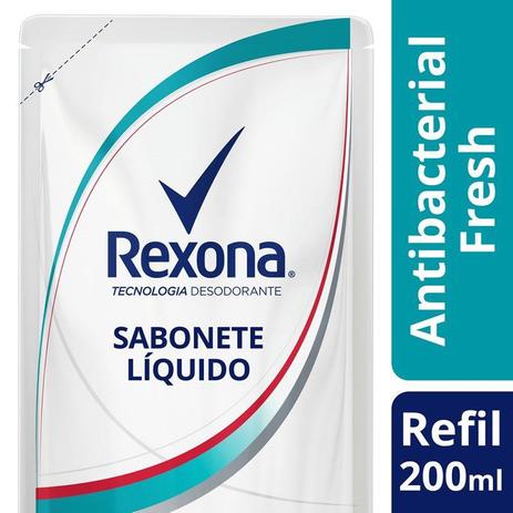Sabonete Líquido Rexona Refil Antibacterial Fresh 200ml Menor preço em Sabonete Líquido Rexona Refil Antibacterial Fresh 200ml