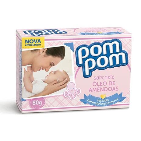 Sabonete Pom Pom Baby Óleo De Amêndoas 80g Menor preço em Sabonete Pom Pom Baby Óleo De Amêndoas 80g